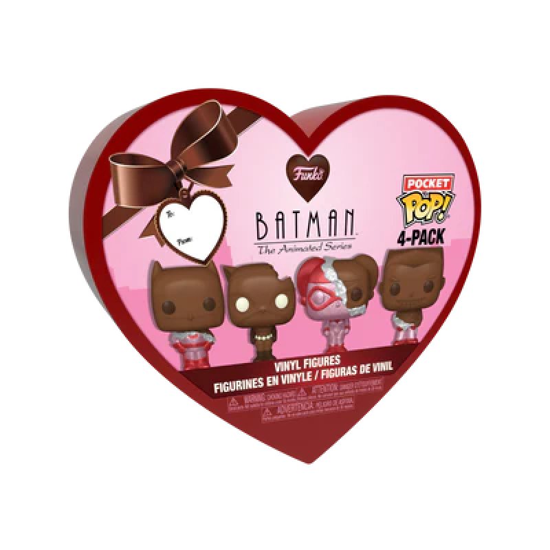 DC - Pocket Pop Keychains 4 Pack- Saint-Valentin (Chocolat)