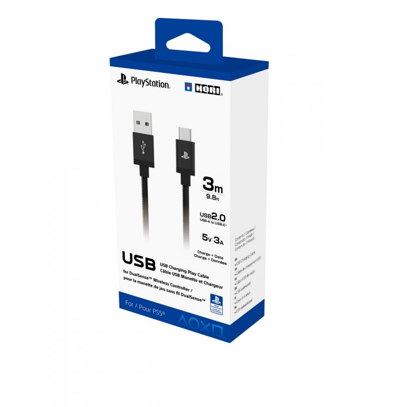 Hori SPF-015U câble USB 3 m USB 2.0 USB A USB C Noir