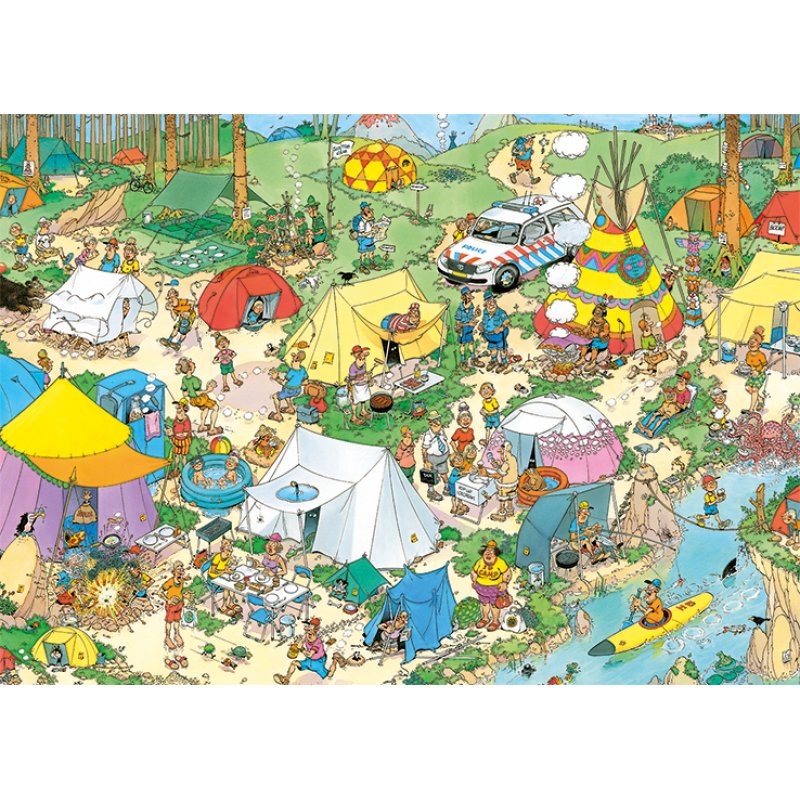 Jan van Haasteren 2000 - JVH - Camping en forêt