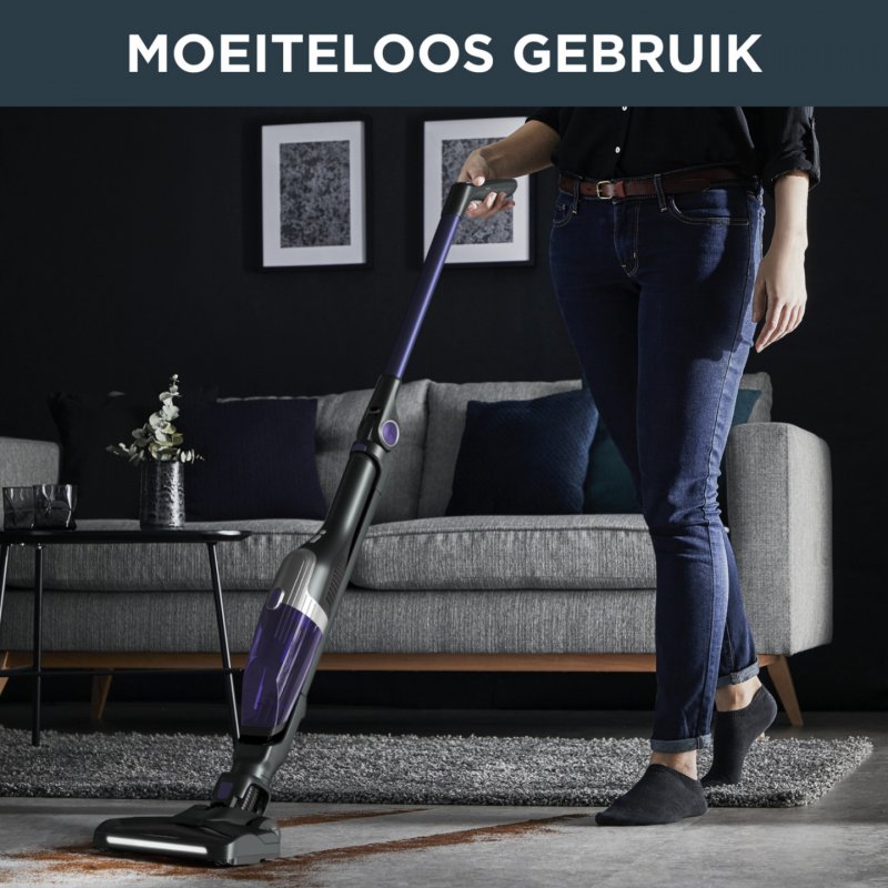 Rowenta X-Trem Compact RH1238WO aspirateur balai et balai électrique Batterie Sec Sans sac 0,4 L Violet