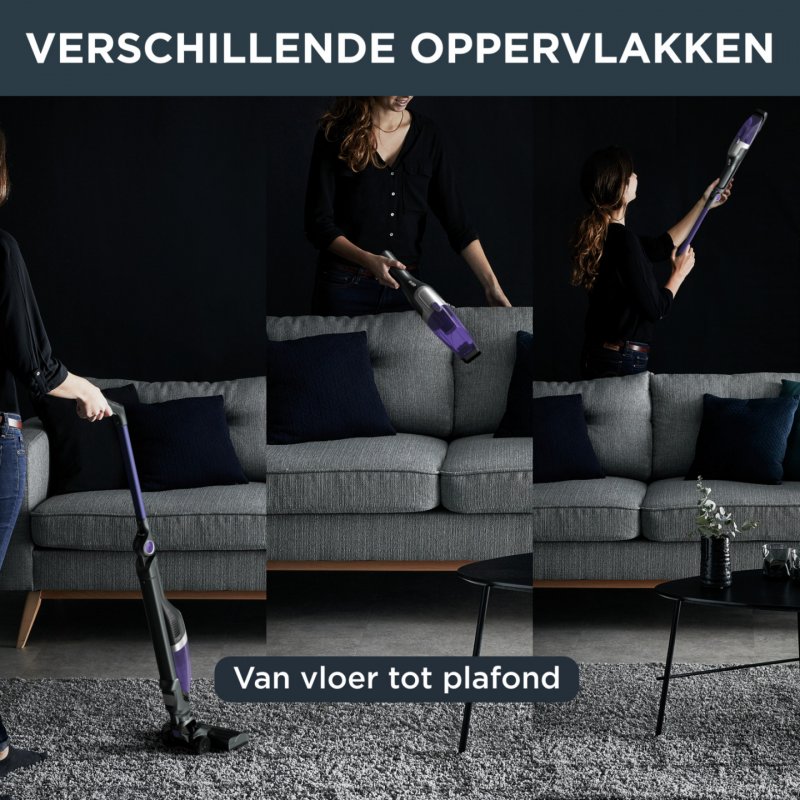 Rowenta X-Trem Compact RH1238WO stick vacuum/electric broom Battery Dry Bagless 0.4 L Purple