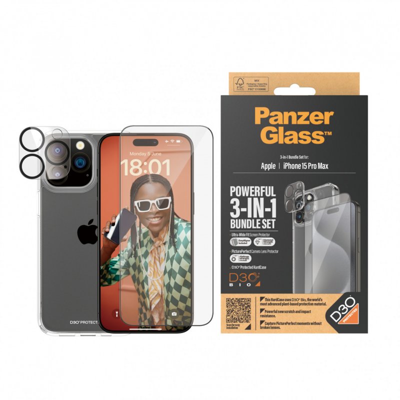 PanzerGlass B1175 2812 écran et protection arrière de téléphones portables Protection d'écran transparent Apple 1
