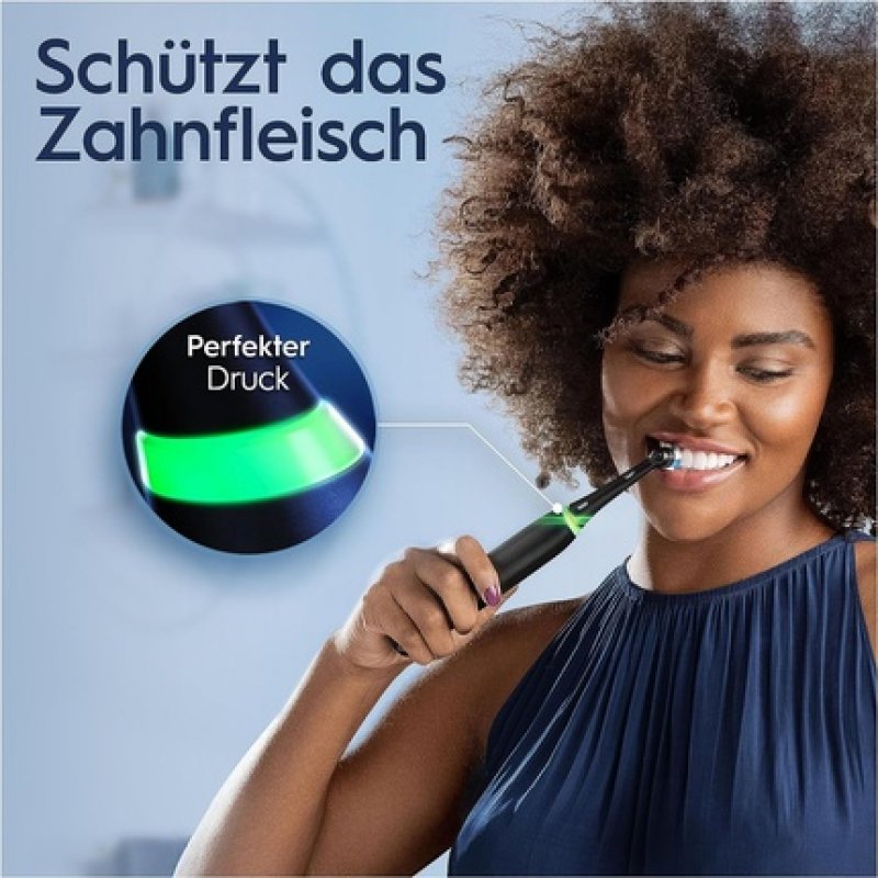 Oral-B iO Series 3 Matt Black mit Reiseetuie, Elektrische Zahnbürste (schwarz, Matt Black)