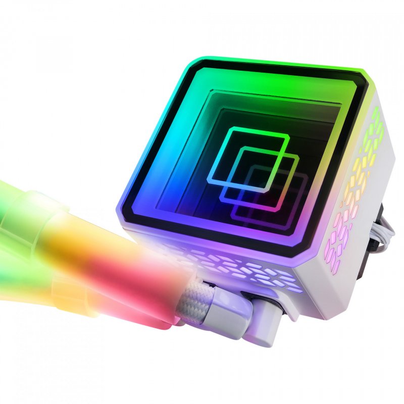 Mars Gaming ML-ULTRA240 White CPU Liquid Cooling TDP 500W Infinity Mirror 2 Silent FDB ARGB Fans ARGB Tubes Universal