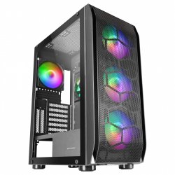 Boitier Moyen Tour E-ATX Mars Gaming MC-KX RGB avec panneau vitré (Noir)