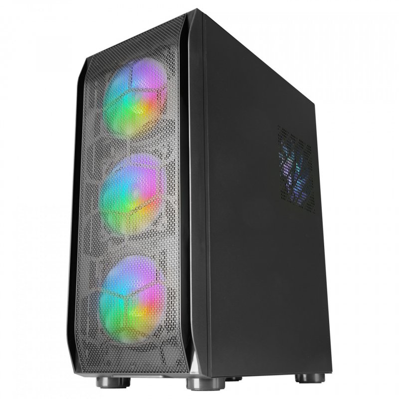 Mars Gaming MC-KX Black Premium E-ATX Gaming Tower FREEZER CPU System 5 Ultra-quiet ARGB Fans ARGB Controller and RF
