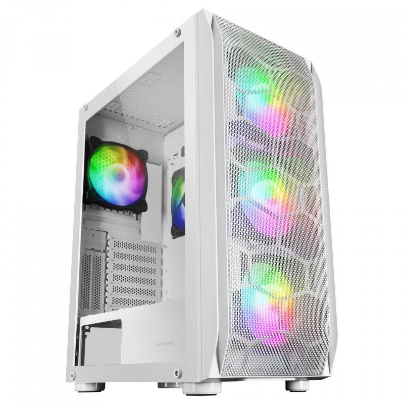 Boitier Moyen Tour E-ATX Mars Gaming MC-KX RGB avec panneau vitré (Blanc)