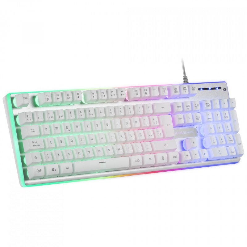 Clavier Gamer Mars Gaming MK220 RGB (Blanc)