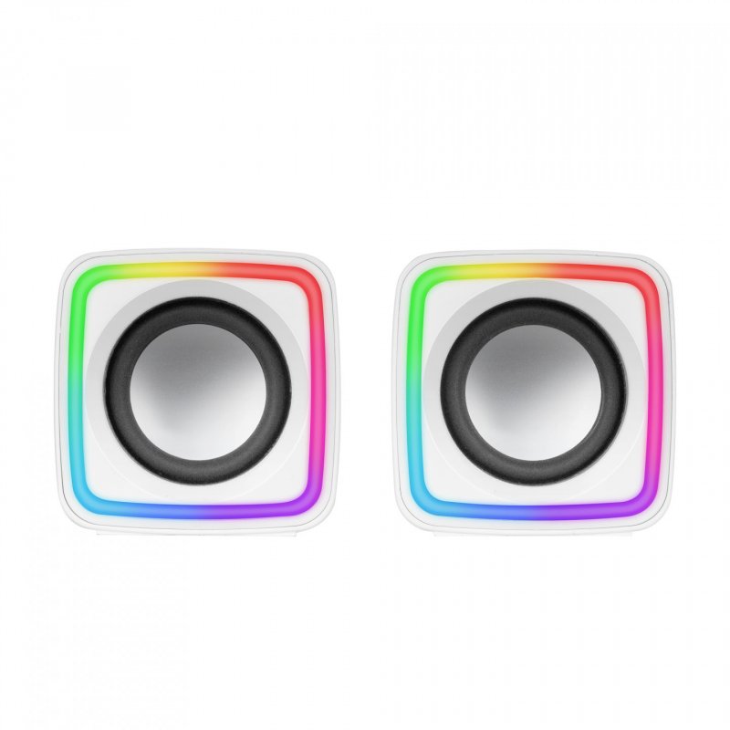 Mars Gaming MSCUBEW haut-parleur Blanc Avec fil 8 W