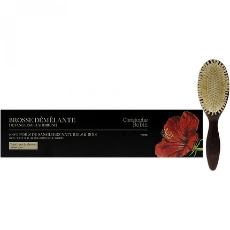Brosse Démêlante 100% Poils De Sanglier Naturels Et Bois