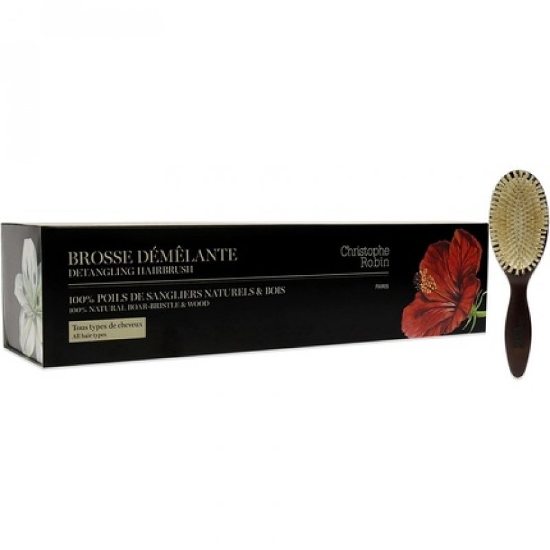Brosse Démêlante 100% Poils De Sanglier Naturels Et Bois