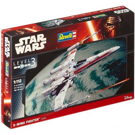 Revell Modellbausatz Star Wars X-Wing Fighter im Maßstab 1:112, Level 3, originalgetreue Nachbildung mit vielen