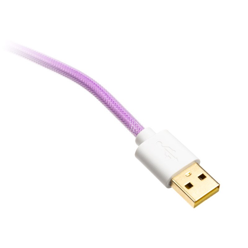 Ducky Premicord Azure Coiled Cable, USB Typ C auf Typ A - 1,8m