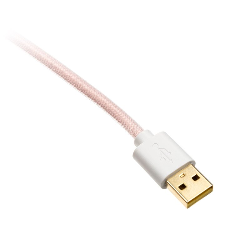 Ducky Premicord Cotton Candy Coiled Cable, USB Typ C auf Typ A - 1,8m