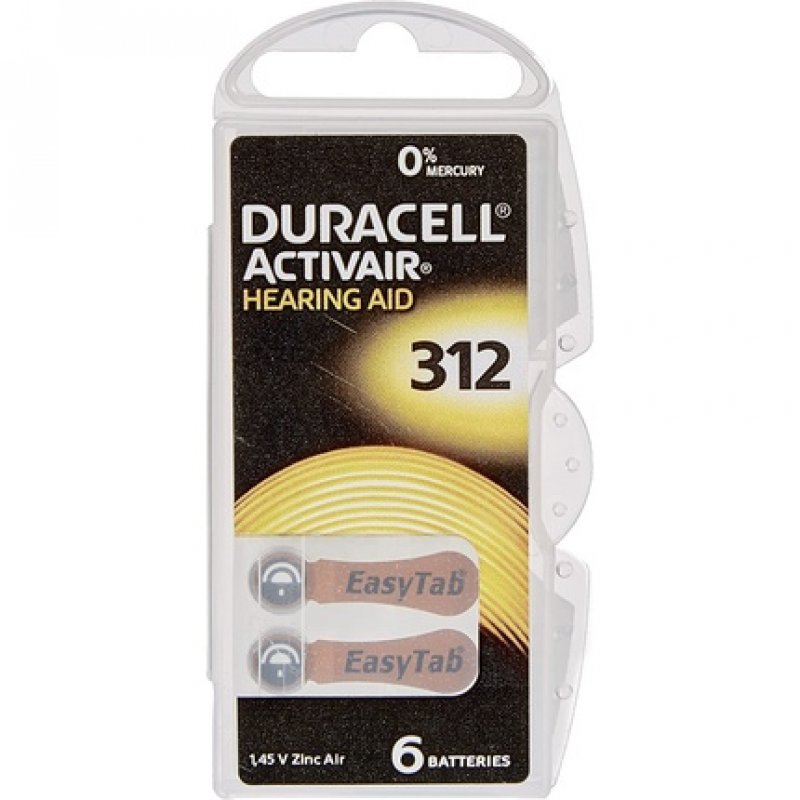 Dura Zinc Air Hearing Aid 312 1.45V  6er