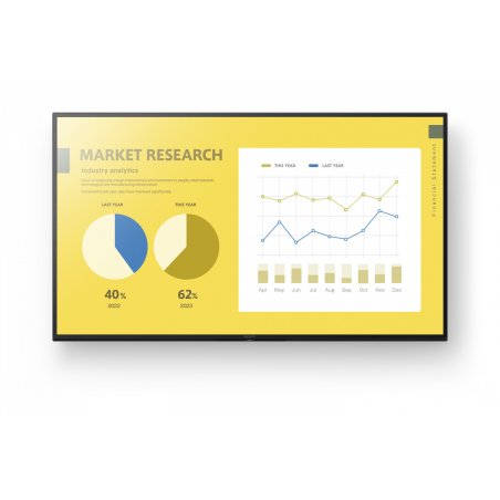 Sony FW-43EZ20L Signage Display Digital signage flat panel 109.2 cm (43") LED Wi-Fi 350 cd/m² 4K Ultra HD Black