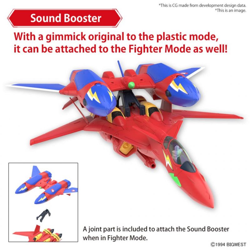 MACROSS -HG 1/100 VF-19 Custom Fire Valkyrie w/ sound Boost -Model Kit