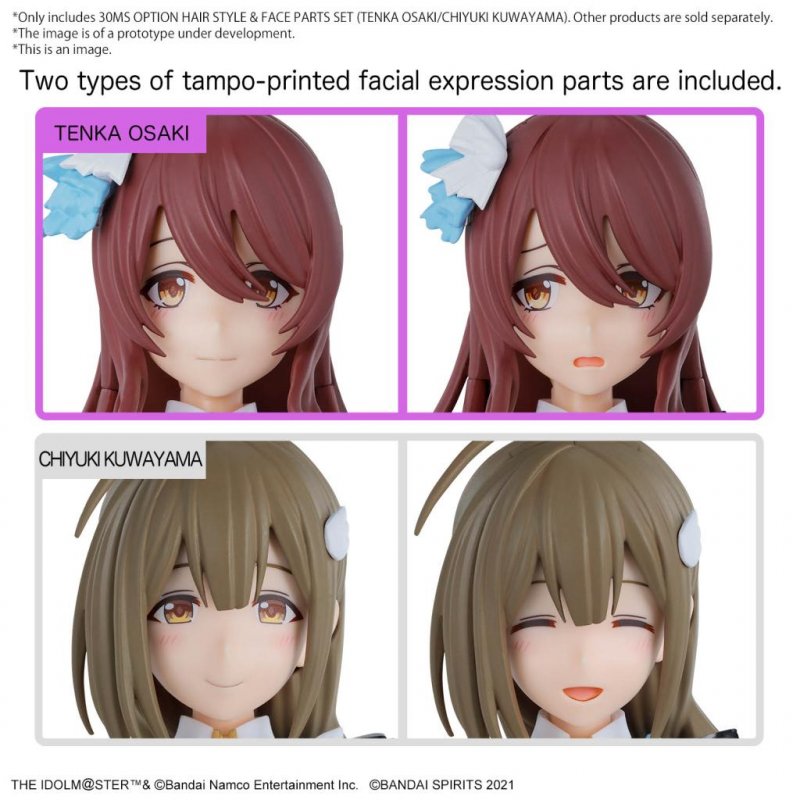 THE IDOLMASTER - 30MS Option hair style & Face Parts Set - Model Kit