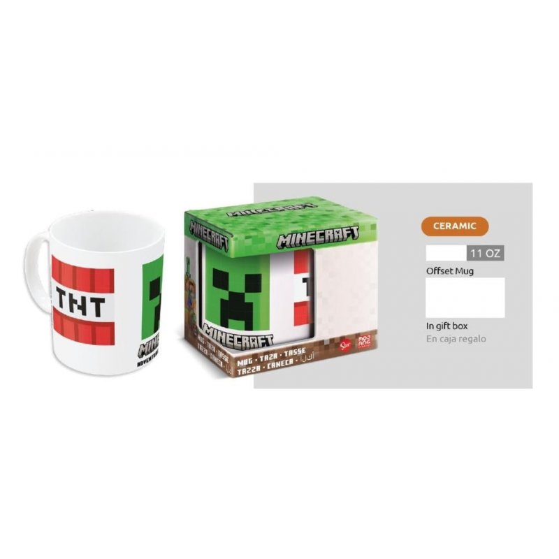 Stor Young Adult - Minecraft - Mug Céramique en Boîte Cadeau - TNT - 325 ML