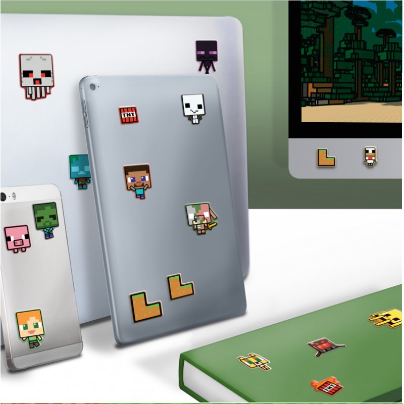 Mojang Studios - Minecraft - Set de Stickers Gadget Puffy