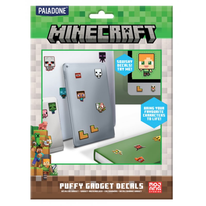 Mojang Studios - Minecraft - Set de Stickers Gadget Puffy