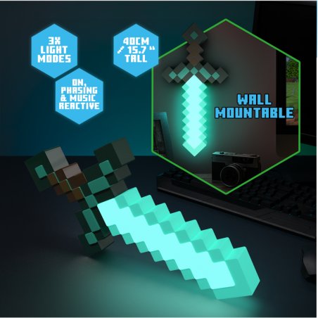 Mojang Studios - Minecraft - Lampe Epée de Diamant