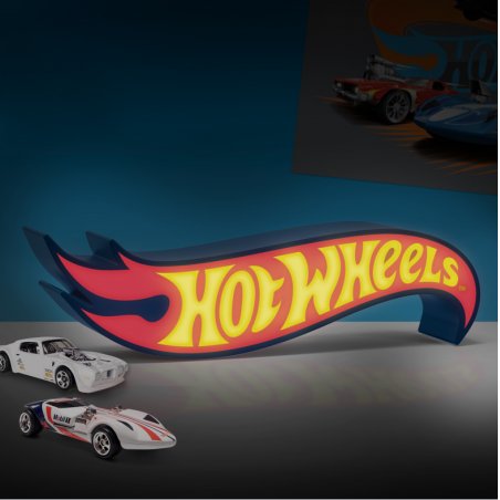 Hot Wheels - Lampe en forme de logo Hot Wheels