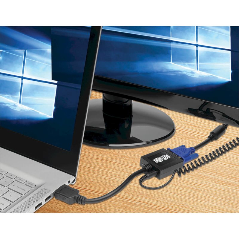 Tripp Lite by Eaton - Adaptateur HDMI vers VGA avec audio pour ultrabook/portable/ordinateur de bureau, (M/F), 15,24 cm.