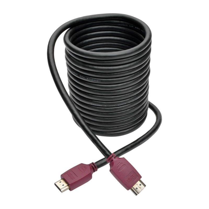 Tripp Lite P569-015-CERT 4K HDMI Cable with Ethernet (M/M) - 4K 60 Hz, Gripping Connectors, 15 ft.