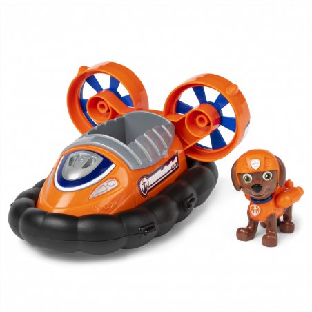 PAW Patrol , Zuma Hovercraft, Véhicule avec figurine articulée à collectionner, jouets respectueux de la planète