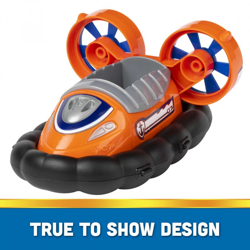 PAW Patrol , Zuma Hovercraft, Véhicule avec figurine articulée à collectionner, jouets respectueux de la planète