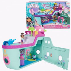 Gabby's Dollhouse , Gabby Cat Friend Ship, Cruise Ship Toy with 2 Toy Figures, Surprise Toys & Dollhouse Accessories,