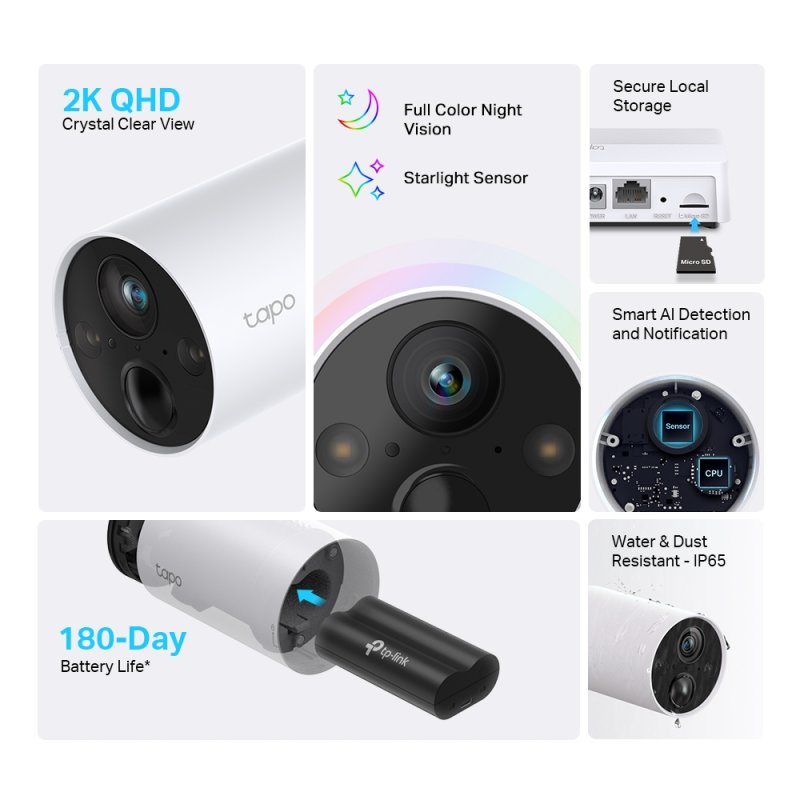 SMART WIRE-FREE SECURITY CAMERA 2560X1440