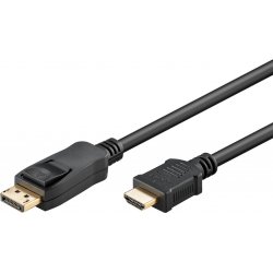 Goobay 2m, DisplayPort-auf-HDMI™-Adapterkabel 1.4, 4K@30Hz , vergoldete Kontakte