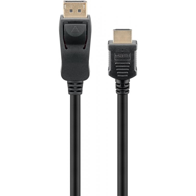 Goobay 2m, DisplayPort-auf-HDMI™-Adapterkabel 1.4, 4K@30Hz , vergoldete Kontakte