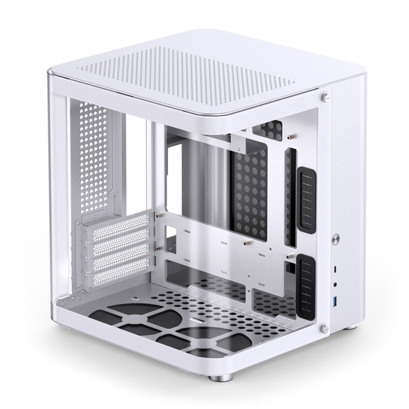 Jonsbo TK-1 2.0 Micro-ATX Gehäuse, Tempered Glass - weiß