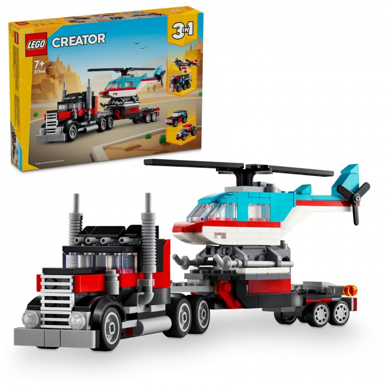 31146 LEGO Creator Flatbed Truck with Helicopt