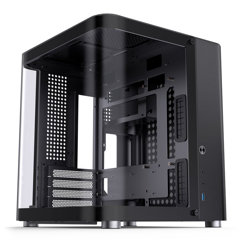 Jonsbo TK-1 2.0 Micro-ATX Gehäuse, Tempered Glass - schwarz