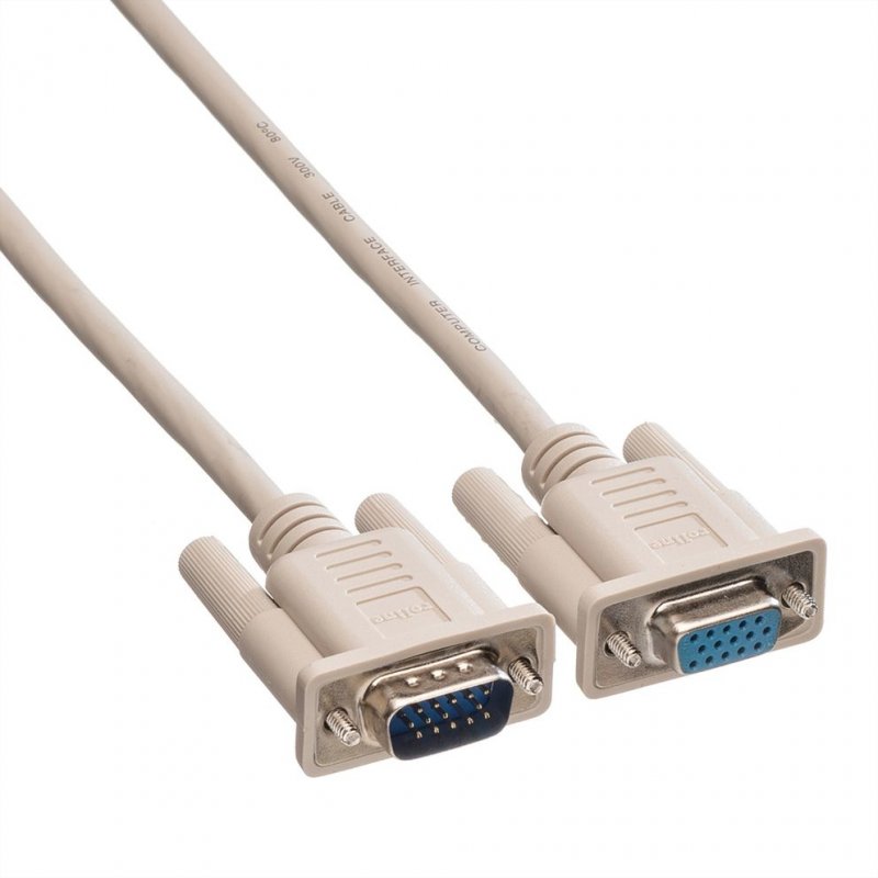 ROLINE VGA Cable, HD15 F - HD15 M 1.8 m