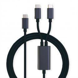 ROLINE 11028308 câble USB 1,85 m USB 2.0 USB C 2 x USB C Noir