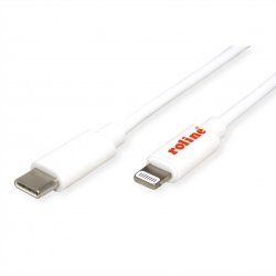 ROLINE 11.02.8335 câble Lightning 1 m Blanc