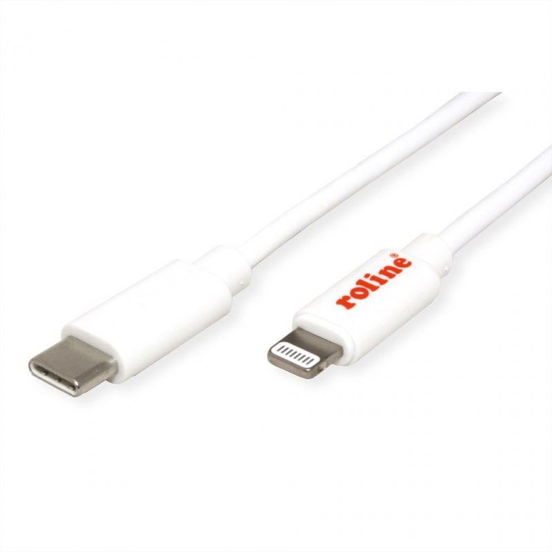ROLINE 11.02.8335 câble Lightning 1 m Blanc