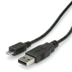 ROLINE USB 2.0 Cable, A - Micro B, M/M 0.8 m
