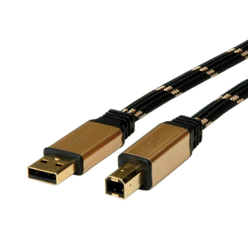 ROLINE Câble GOLD USB2.0, A-B, M/M, 1,8m