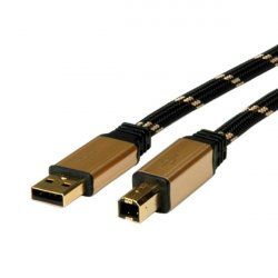 ROLINE GOLD USB 2.0 Cable, A - B, M/M 3.0 m