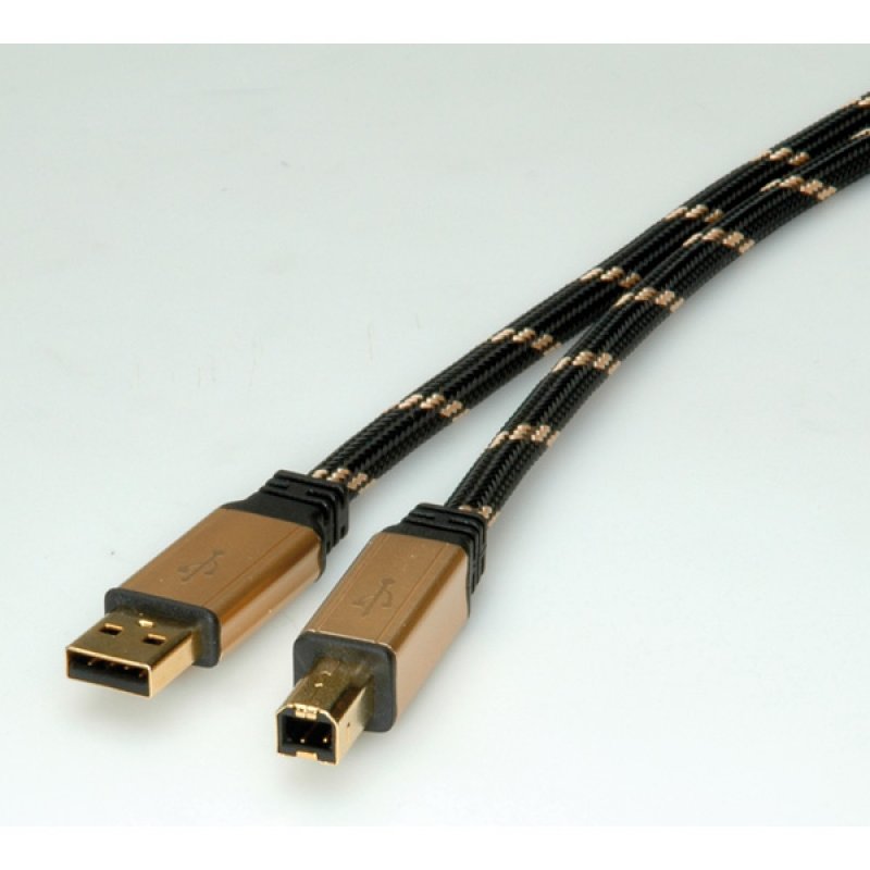 ROLINE GOLD USB 2.0 Cable, A - B, M/M 3.0 m