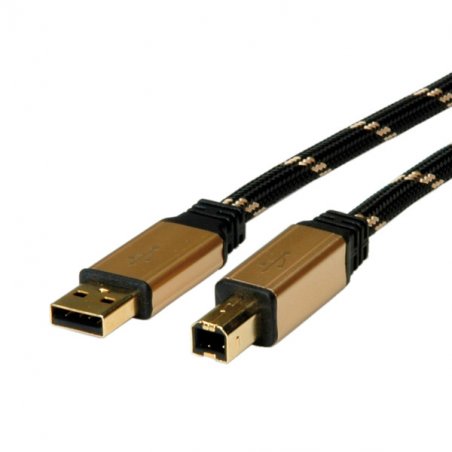 ROLINE GOLD USB 2.0 Cable, A - B, M/M 4.5 m