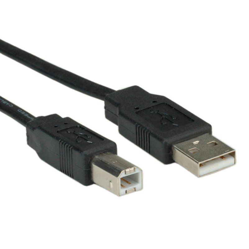 ROLINE Câble USB 2.0 plat pour Notebook 0,8m