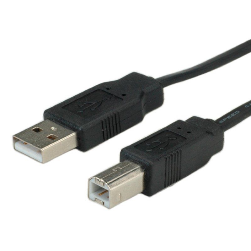ROLINE Câble USB 2.0 plat pour Notebook 0,8m