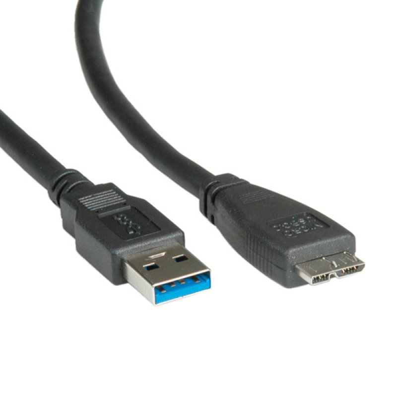 ROLINE USB 3.0 Cable, A M - Micro B M 0,8m